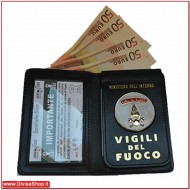 Portafoglio con Placca Tonda Vigili del Fuoco
