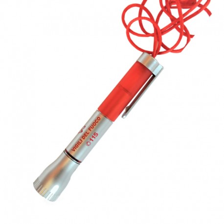 Penna torcia con luce vigili del fuoco